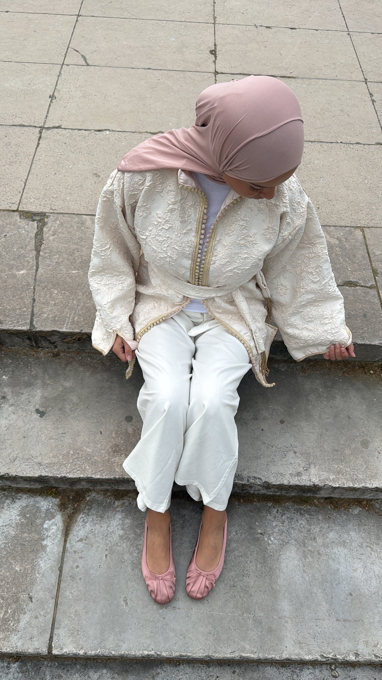 Kimono brocard beige clair 🪡