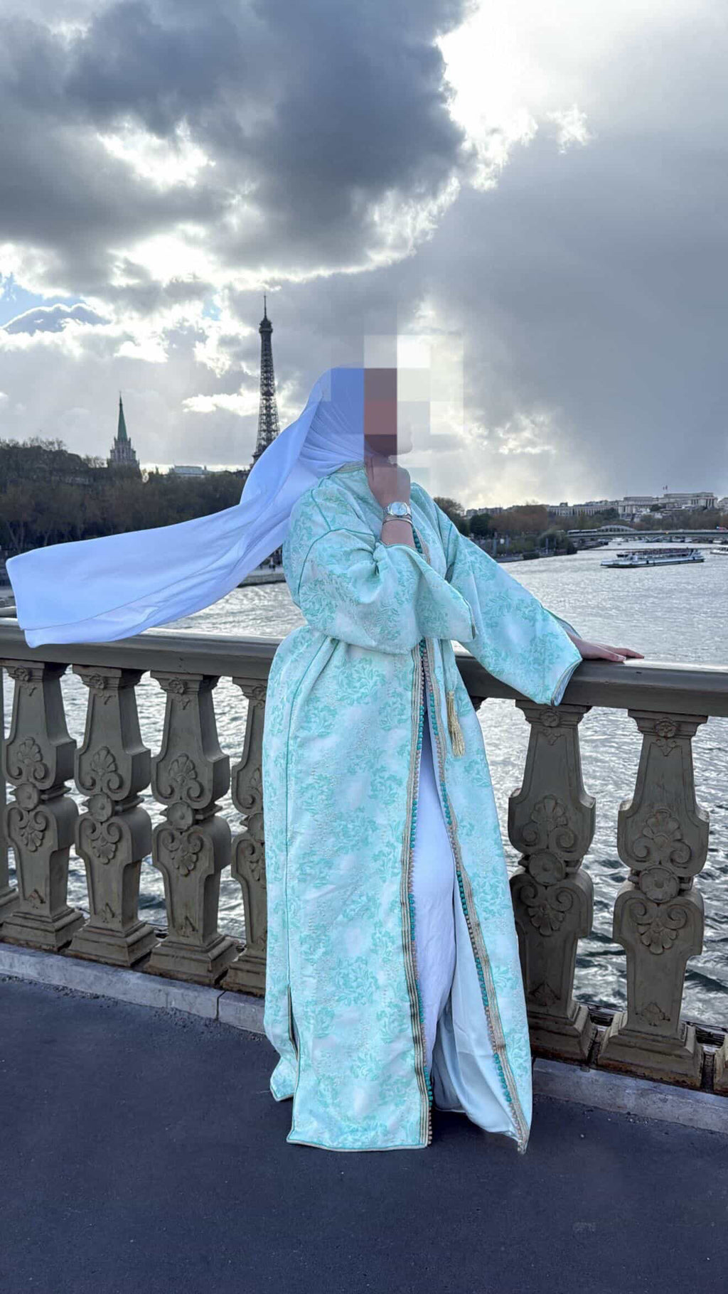 Kimono long vert matière Brocard  🪡