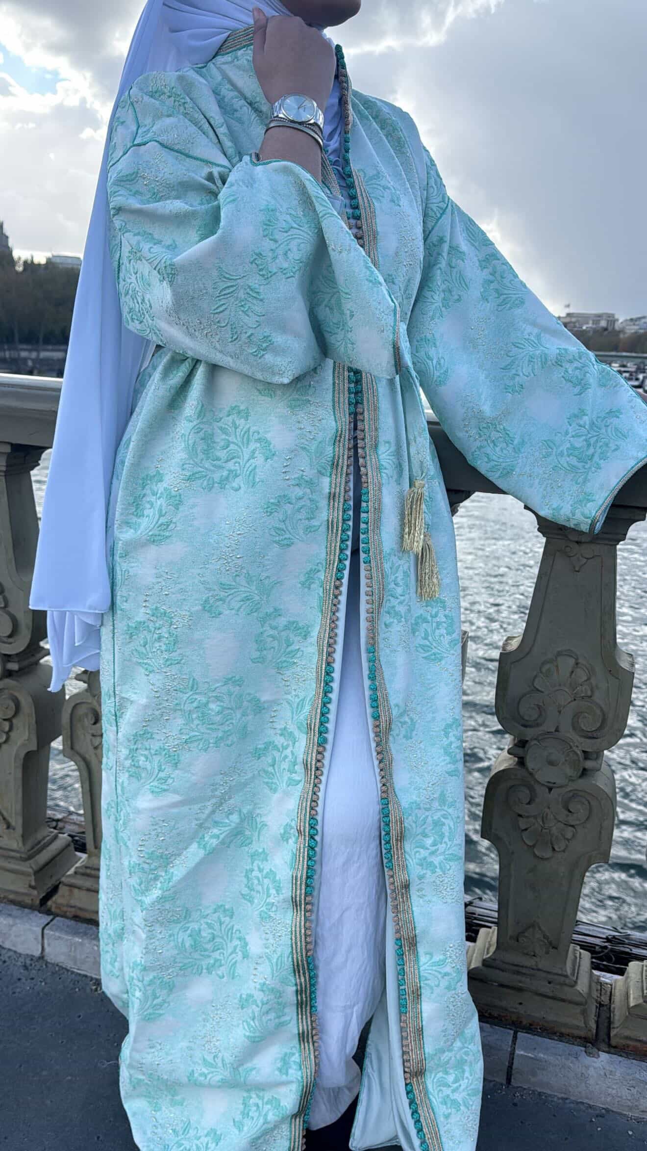 Kimono long vert matière Brocard  🪡