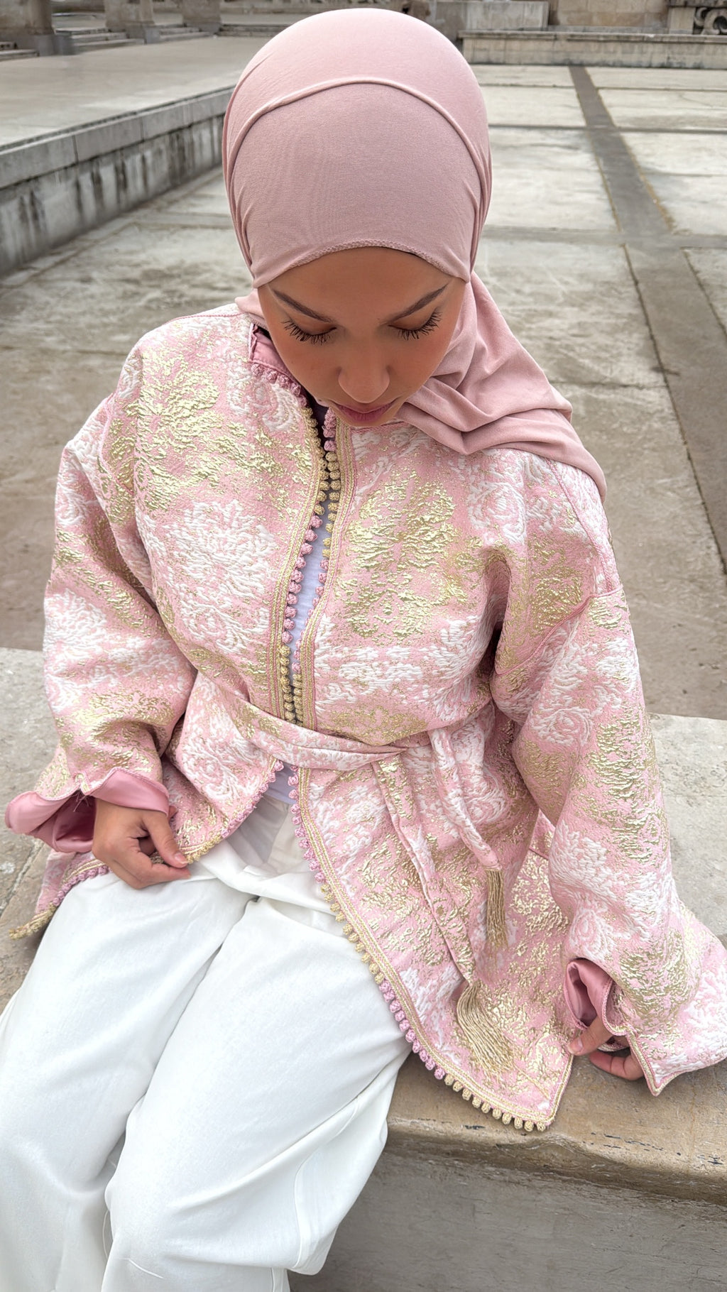 Kimono brocard rose🌸🪡