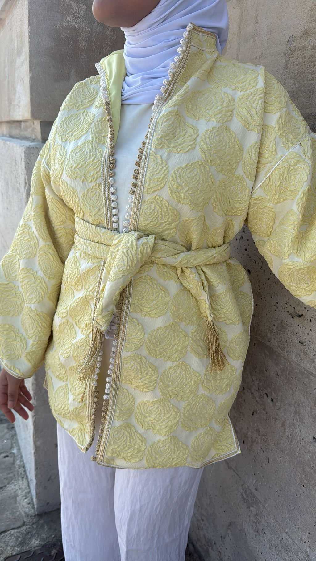 Kimono brocard jaune 🪡