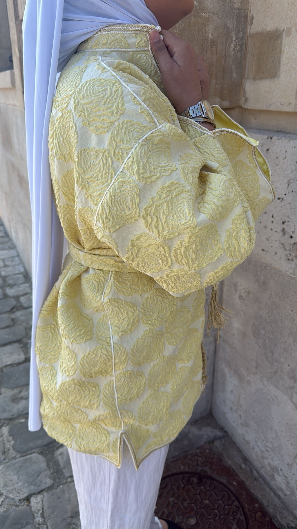Kimono brocard jaune 🪡