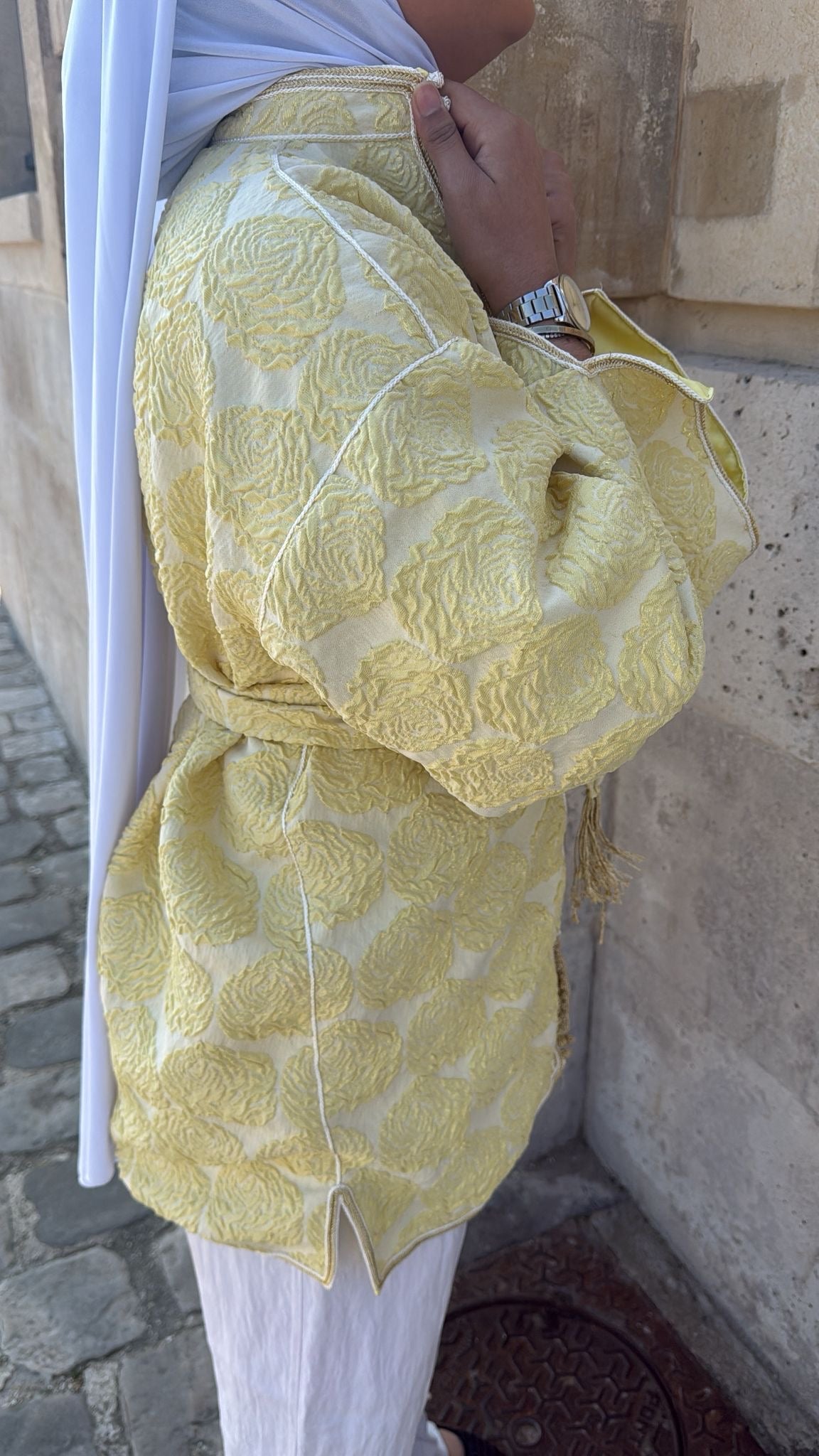 Kimono brocard jaune 🪡