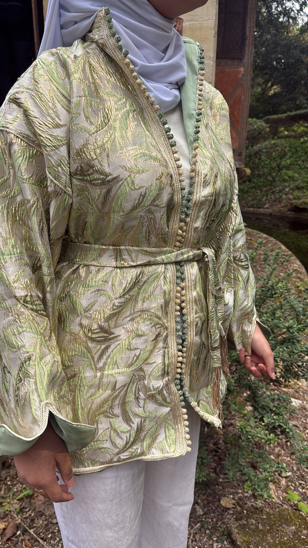 Kimono vert intérieur vert