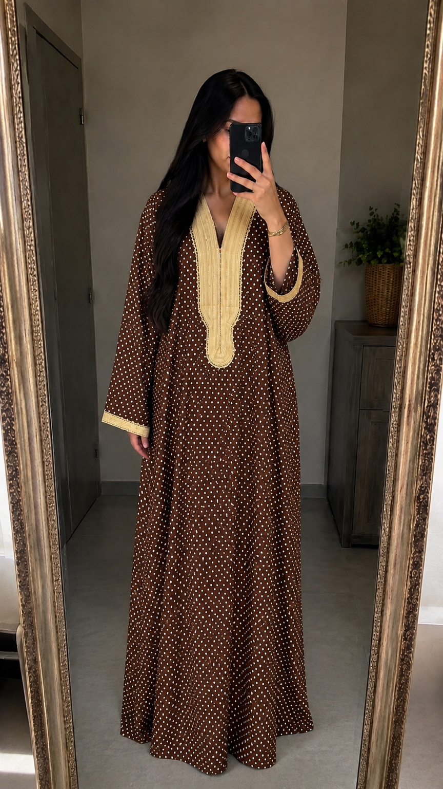Gandoura petits poids marron 🪡🍂