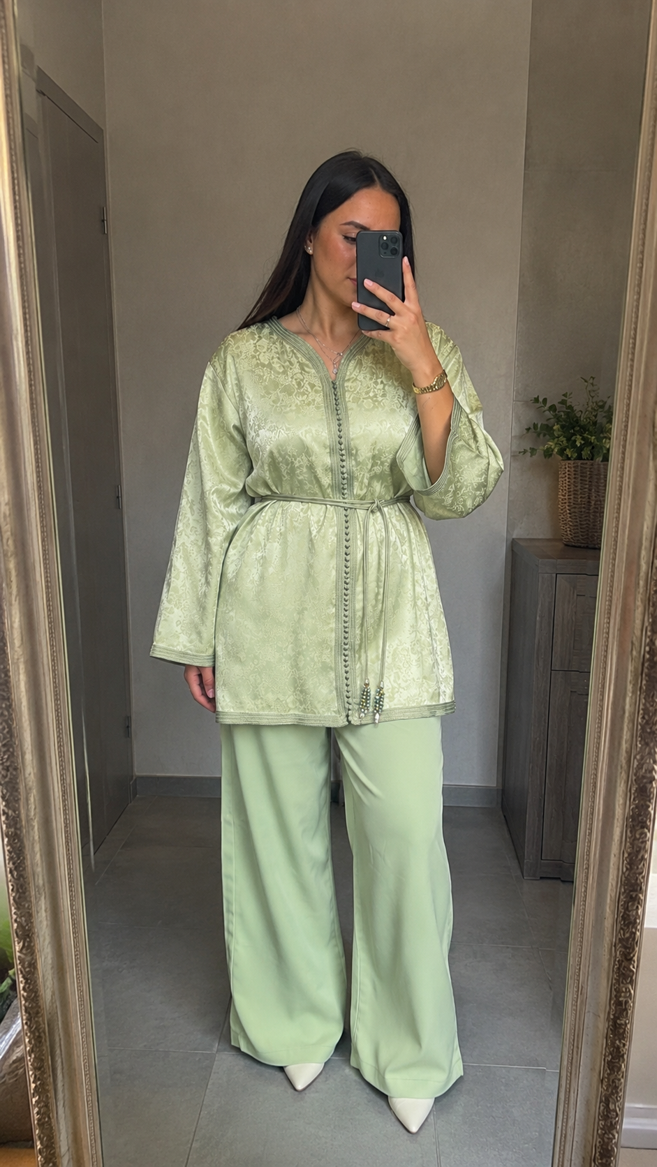 Ensemble vert pistache fais main🪡