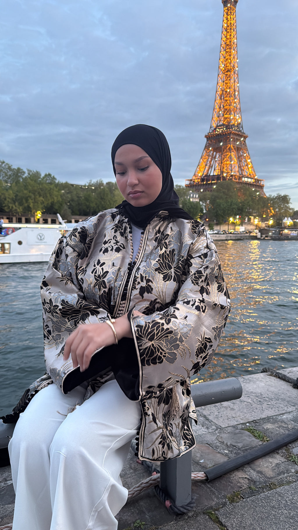 Kimono brocard noir doré 🪡🖤