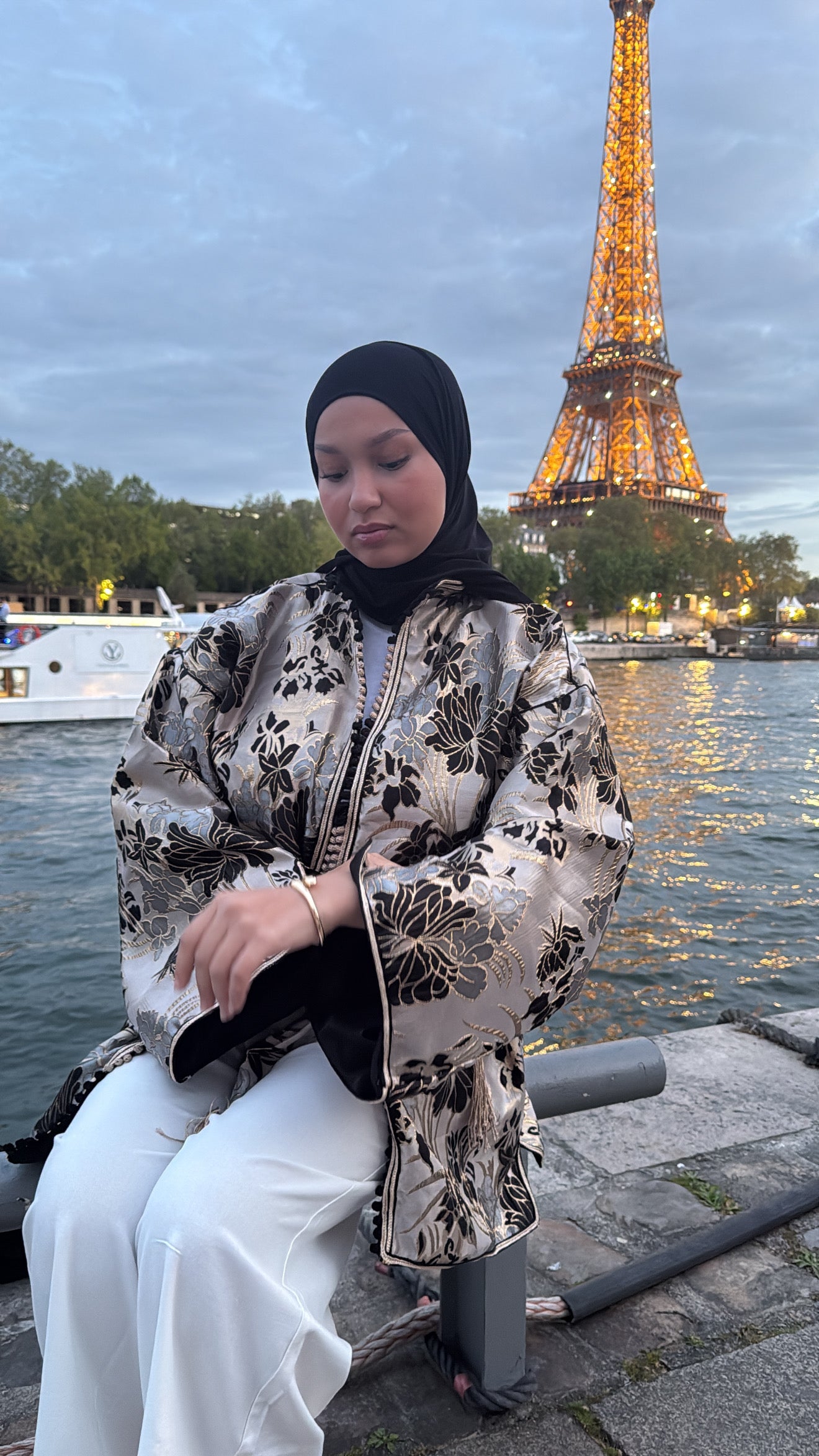 Kimono brocard noir doré 🪡🖤