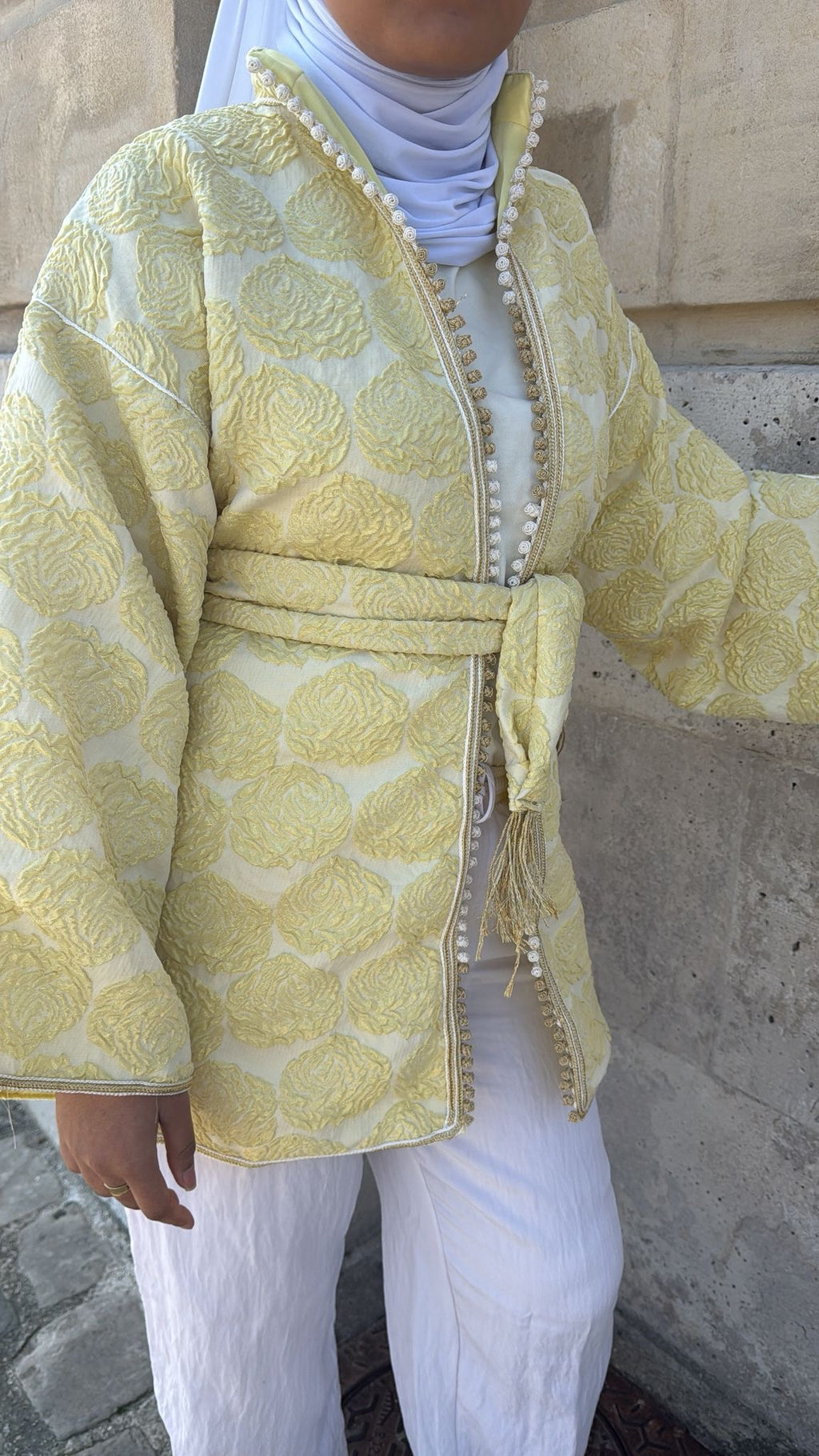 Kimono brocard jaune 🪡