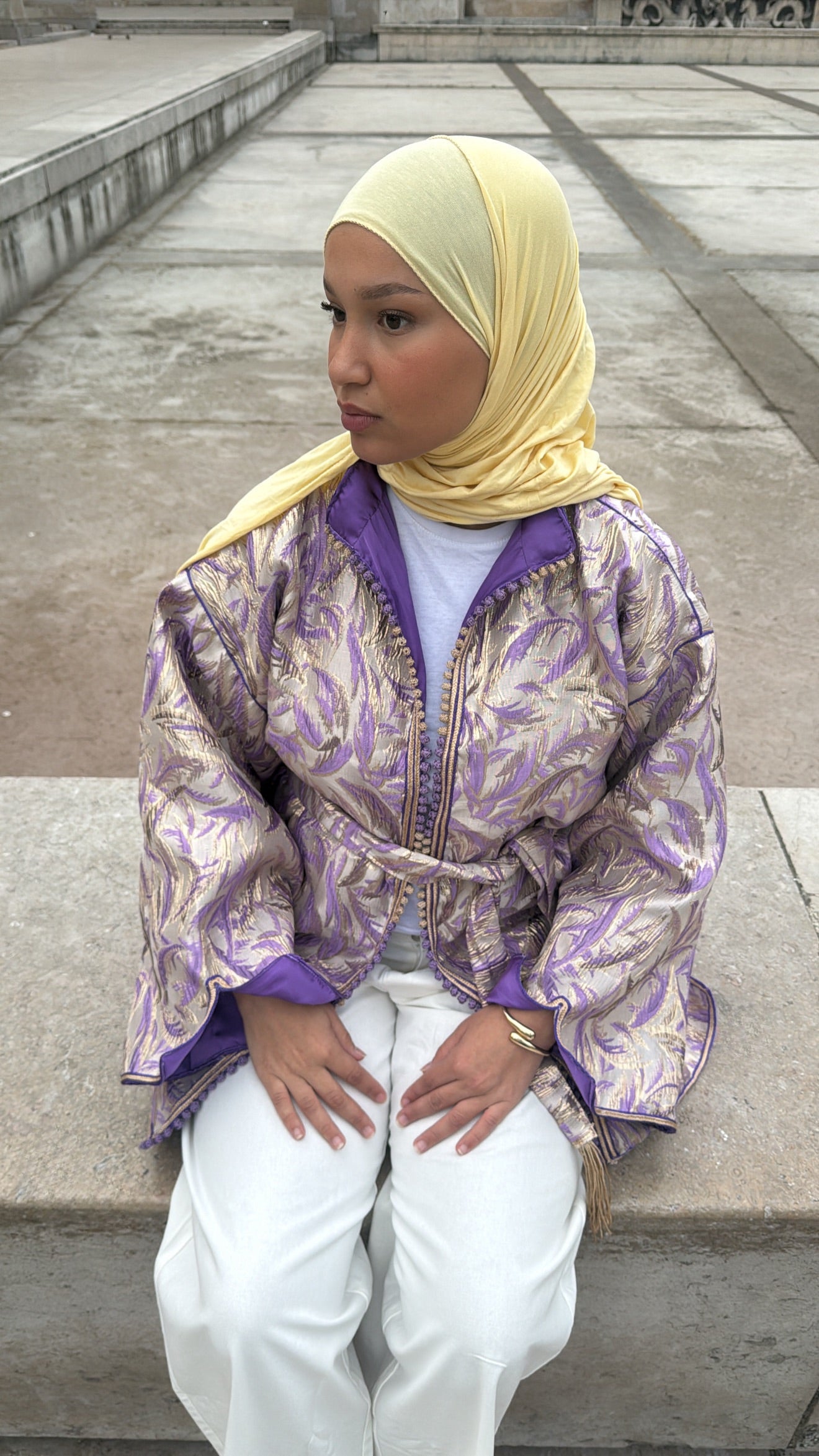 Kimono brocard violet 💜🪡