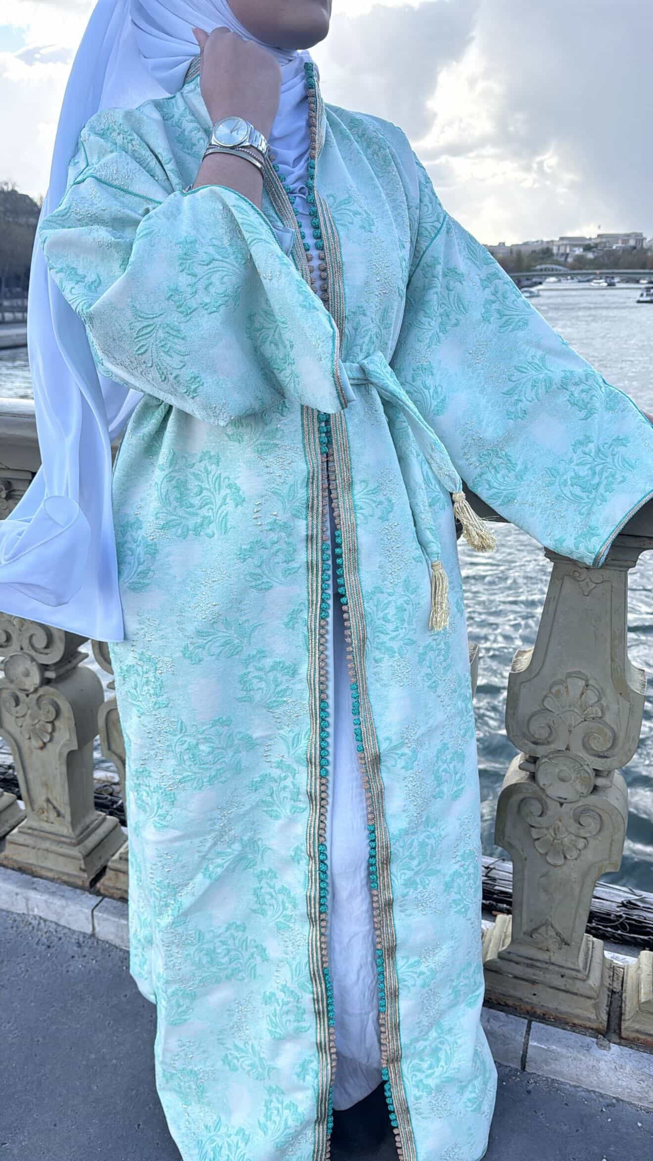 Kimono long vert matière Brocard  🪡