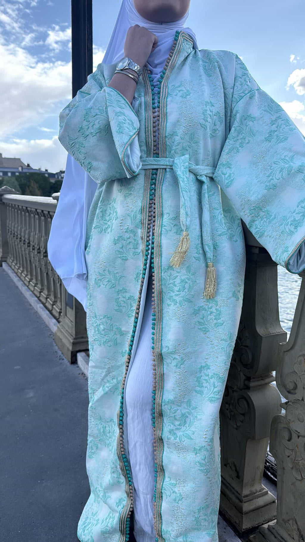 Kimono long vert matière Brocard  🪡