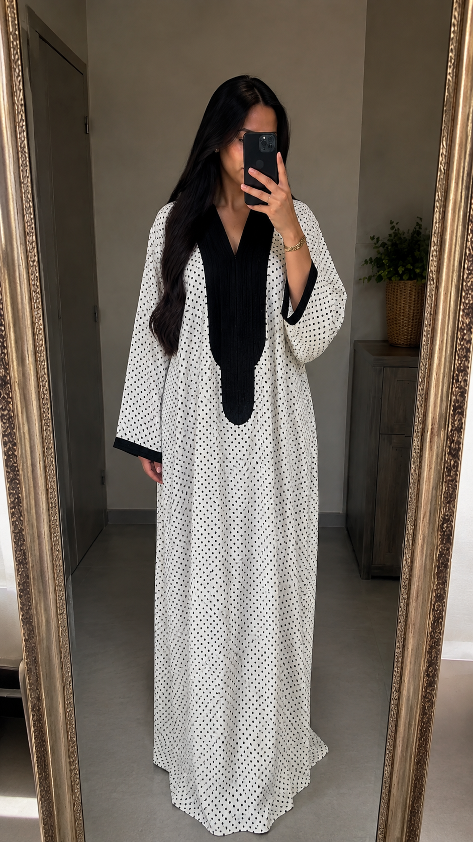 Gandoura petit pois blanc 🪡🤍
