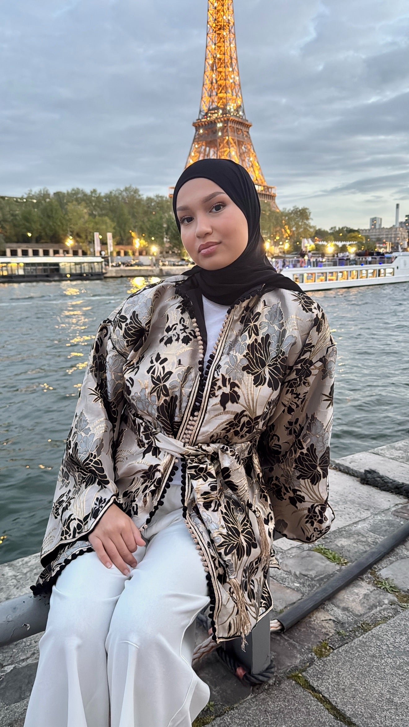 Kimono brocard noir doré 🪡🖤