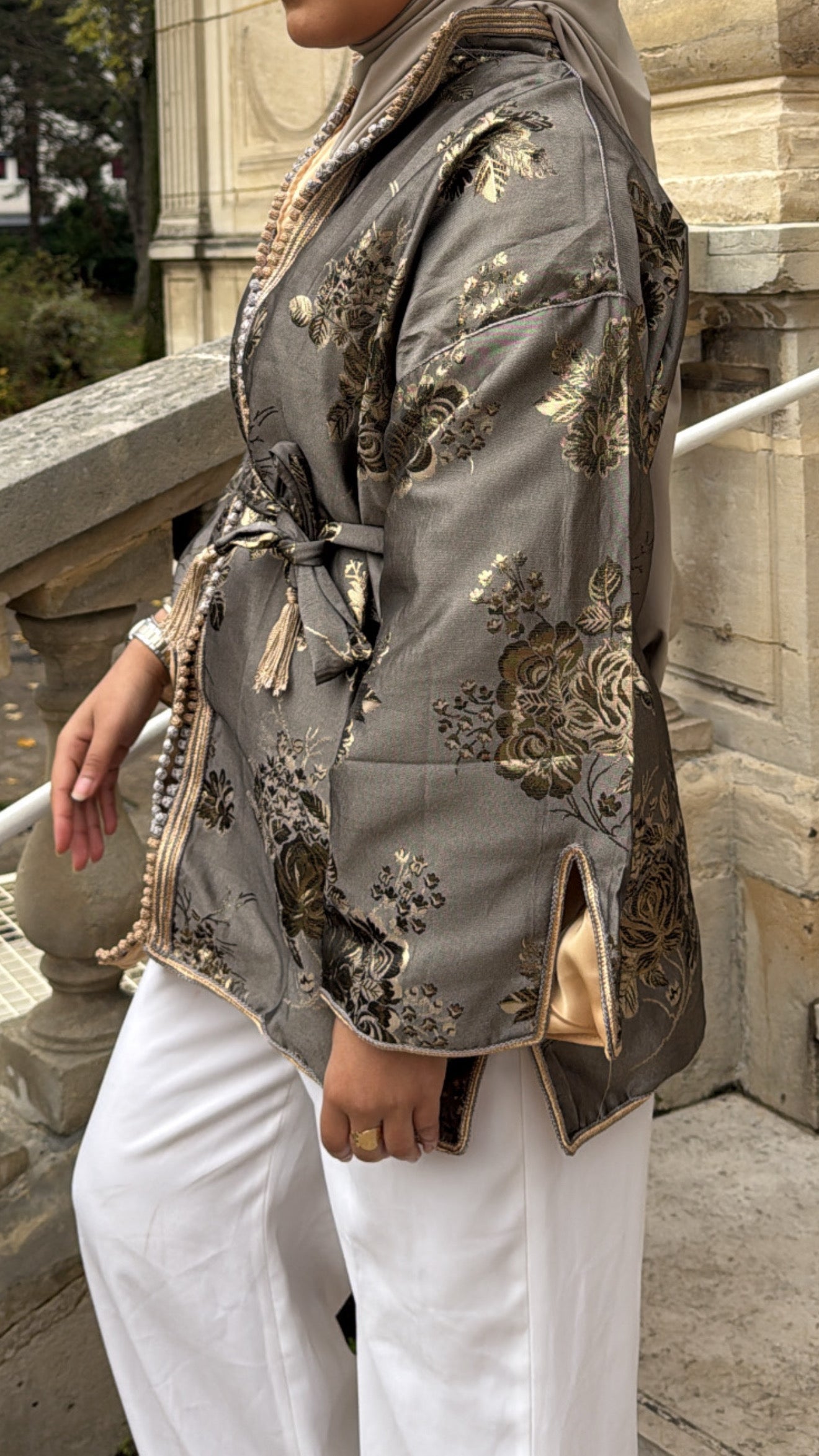 Kimono marron intérieur beige 🪡