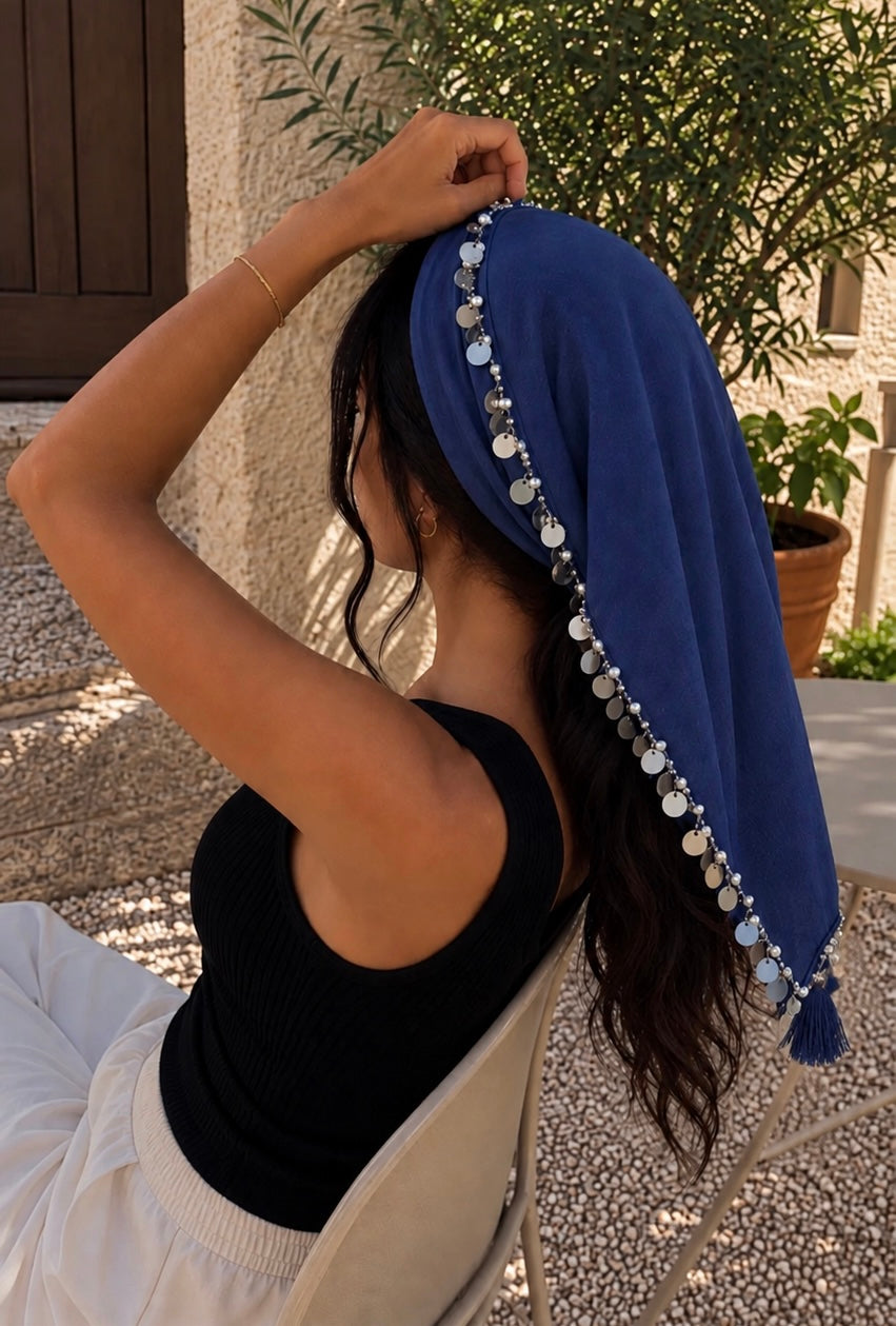 ZIF HAYATI BLEU MARINE ARGENTÉ 🪡
