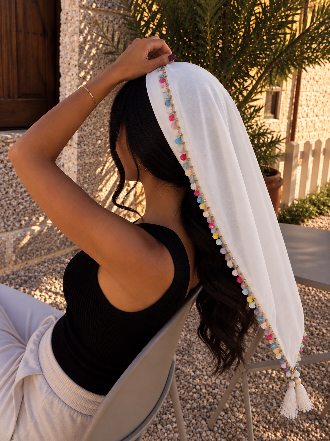 ZIF HAYATI BLANC DÉTAIL COQUILLAGE 🐚